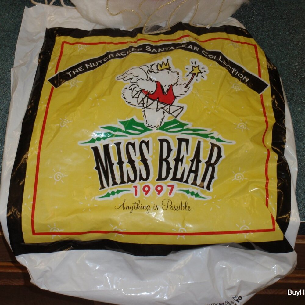 1997 Dayton Hudson Miss Santa Bear SUGAR PLUM FAIRY With Bag - CHRISTMAS GIFT! - Picture 2 of 7